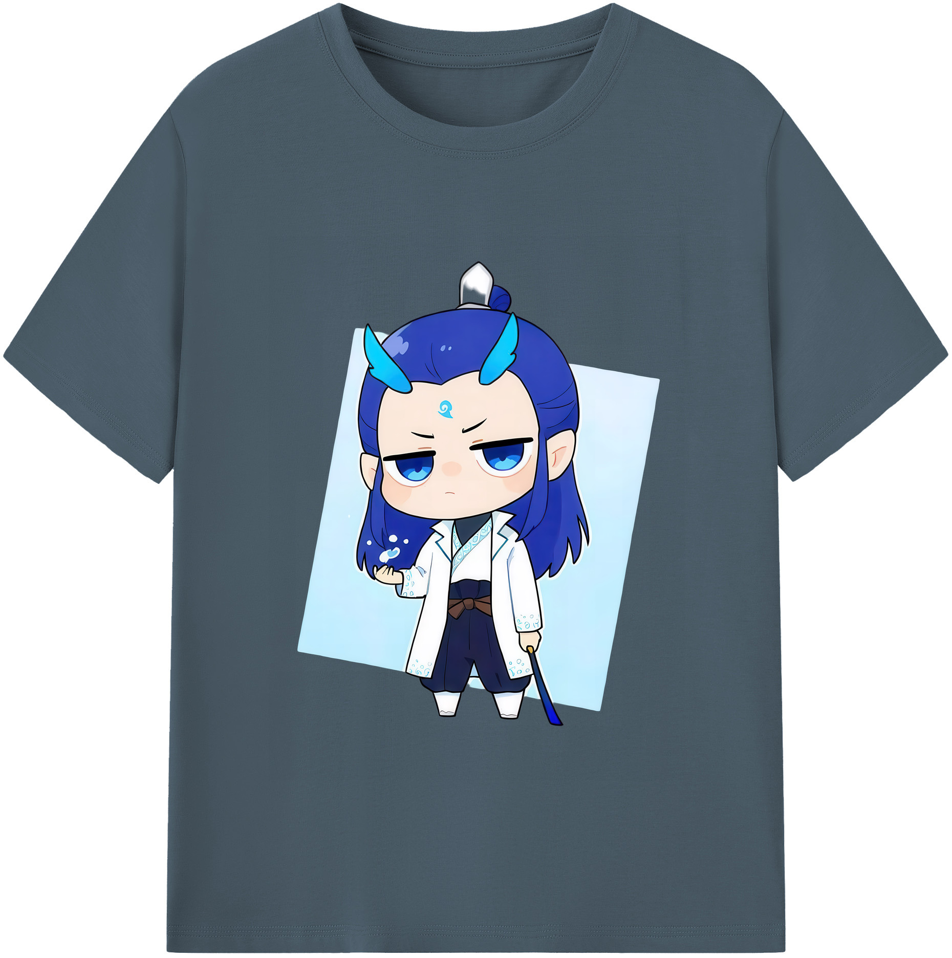 （画像用） Ne Zha 2 ナタ 魔童の大暴れ 綿100％半袖Tシャツ（フロントプリント）